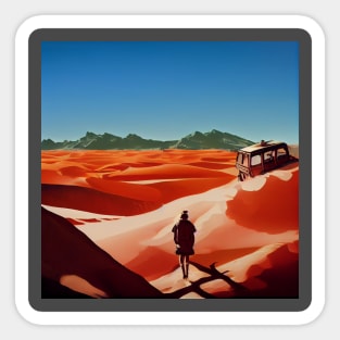 Lonely Man in a Desert Sticker